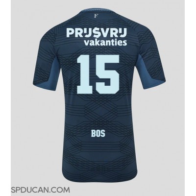 Muški Nogometni Dres Feyenoord Jordan Bos #15 Gostujuci 2025-26 Kratak Rukav Muški Nogometni Dres Feyenoord Jordan Bos #15 Gostujuci 2025-26 Kratak Rukav